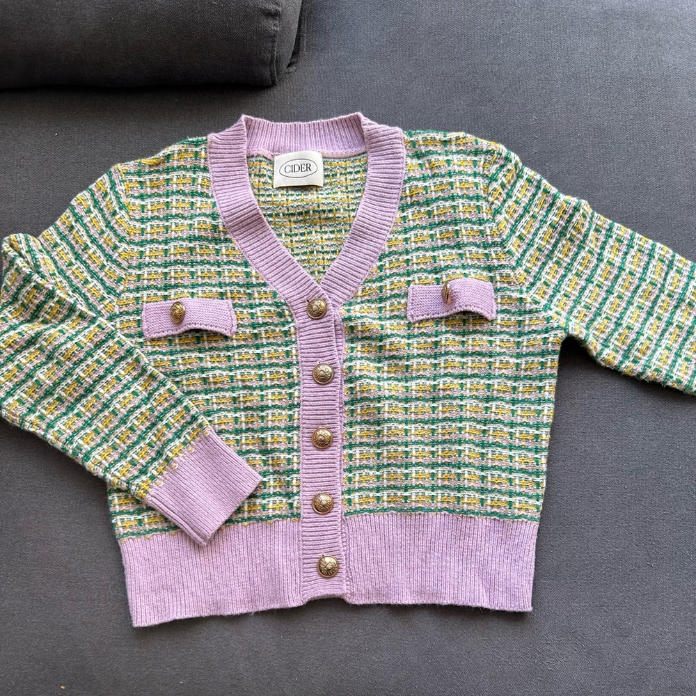 Selling this super cute chanel-inspired cardigan!!